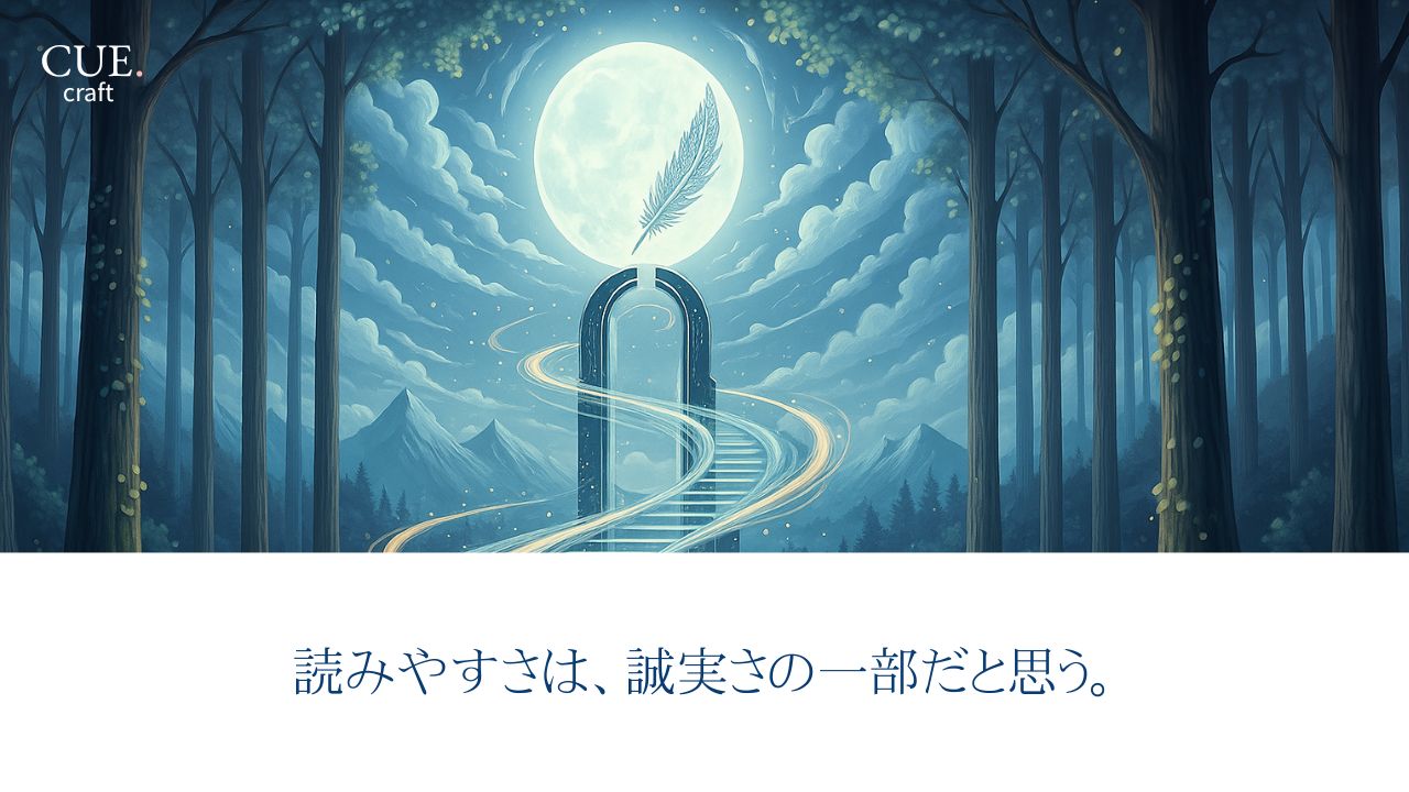 読みやすさやは、誠実さの一部だと思う。